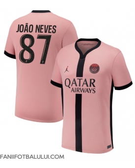 Paris Saint-Germain Joao Neves #87 Tricou Fotbal Replică 2024-25 Barbati Treilea